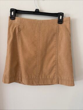 Wishlist Tan Faux-Leather Panel Mini Skirt